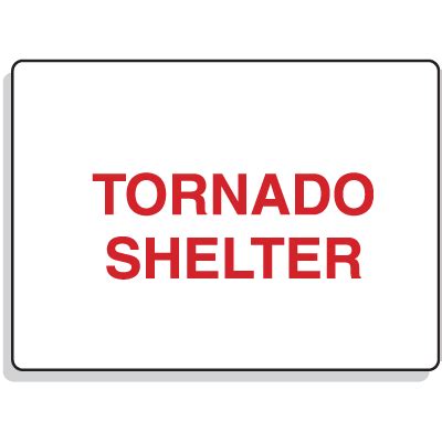 Emergency Signs- Tornado Shelter | Seton