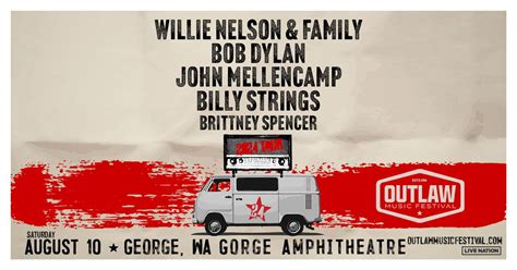 Willie Nelson Bob Dylan John Mellencamp Billy Strings Outlaw Fest