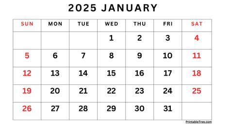 Blank January 2025 Calendar Printable Pdf Template Free Darius Harper