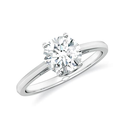 Round Moissanite Solitaire Ring | Radiate Brilliance in Sterling Silver ...