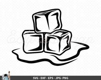 Ice Cubes Silhouette | Etsy