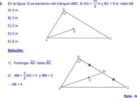 Puntos Notables En El Tri Ngulo Ejercicios Resueltos Pdf