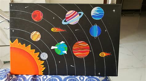 solar system acrylic painting 12x18 | Idee album foto fai da te ...