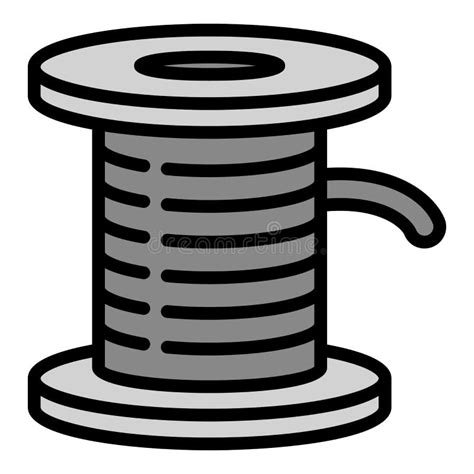 Wood Coil Icon Outline Style Stock Vector Illustration Of Industrial