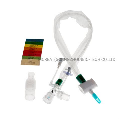 Disposable Medical Supplies Closed Suction Catheter System Single Lumen