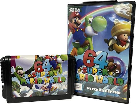 Картридж 16-bit Super Mario World 64 для SEGA MEGA DRIVE 2 MD2 ...