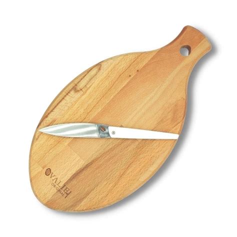 Planche Fromage En Bois Avec Couteau De Service Ovalie