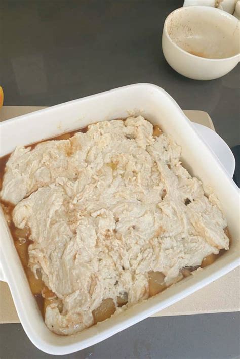 Bisquick Apple Cobbler Organized Island