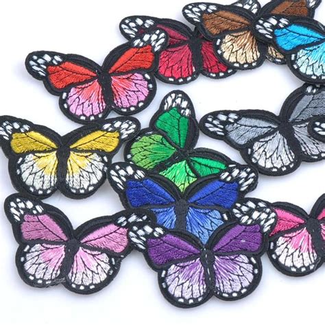 Mix Iron On Patches For Clothing Multicolor Butterfly Embroidery Patch