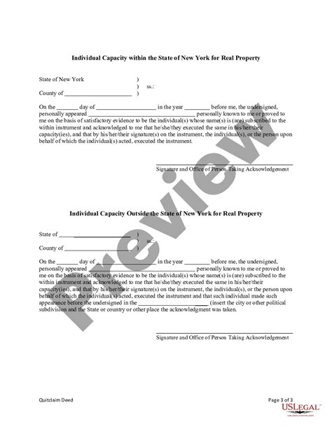 New York Quitclaim Deed Quitclaim Deed Form Us Legal Forms