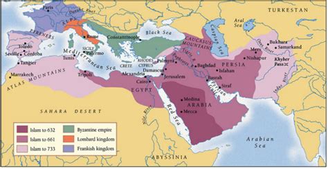 Rise And Expansion Of Islam Map Activity