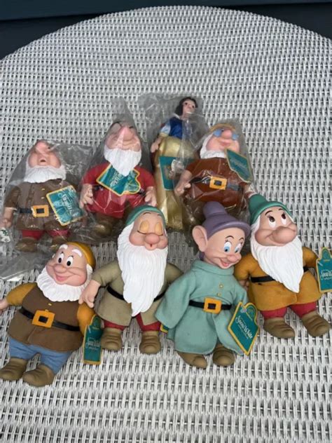 VINTAGE APPLAUSE DISNEY Snow White The Seven Dwarfs Figures Plush LOT 8