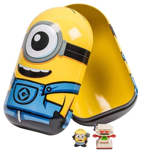 Despicable Me Mineez Minion Collectors Tin Plus 2 Mineez Inside New