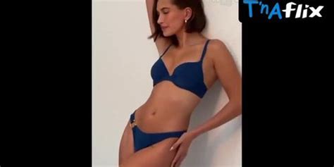 Hailey Baldwin Breasts Bikini Scene In Hailey Bieber Stuns In Sexy Lingerie Photoshoot At