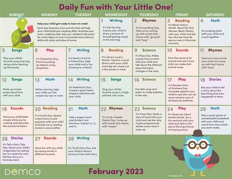 Early Literacy Activities — February 2023 Activities Books And More