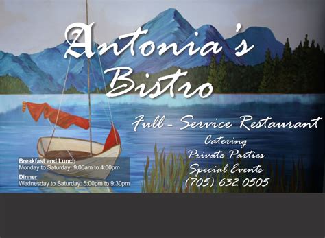 Antonia S Antonias Bistro Restaurant Campbellford Trent Hills