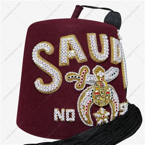 Shriners Fez Hat (SAUDI) 2 Row | Masonic Fezzes | Wannat Group