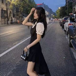 Jual Dress Korean Dress Wanita Retro Perancis Gaya Hepburn Hitam Palsu