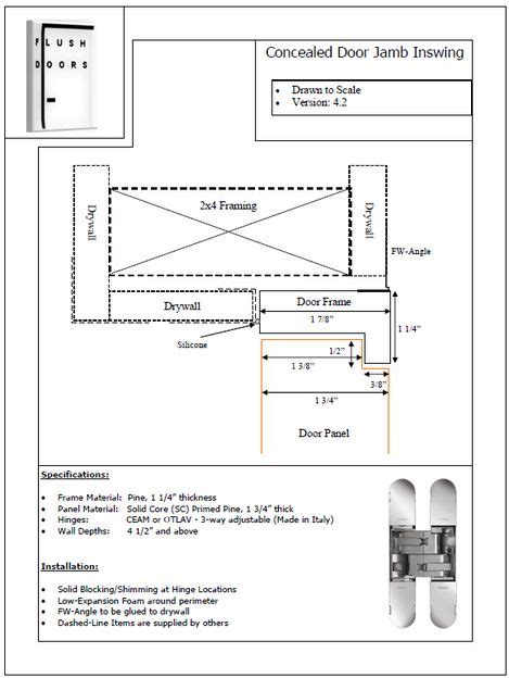 An Instruction Manual For The Concealed Door Jamb