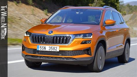 Skoda Karoq Style Phoenix Orange Metallic Driving Interior