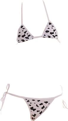 Sinmiuanime Bra And Panty Set Female Sexy Cow Cow Costume Cartoon Bikini Anime Cosplay Lingerie