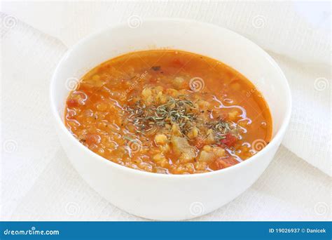 Sopa De Lentilha Vermelha Imagem De Stock Imagem De Leguminosa 19026937