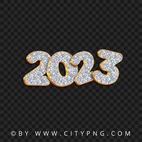 2023 Gold Glitter 3d Text Image Png Citypng