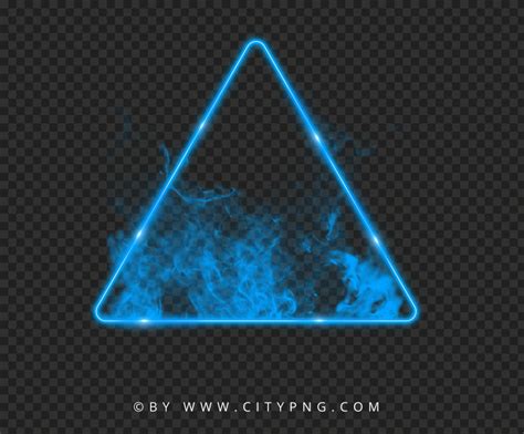 Neon Blue Triangle With Smoke Png Image Citypng