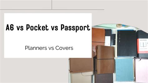 Which Planner Size Fits Which Cover Passport Vs Pocket Vs A6 Youtube