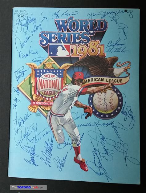 New York Yankees Team Signed 1981 World Series Program Autographed ...