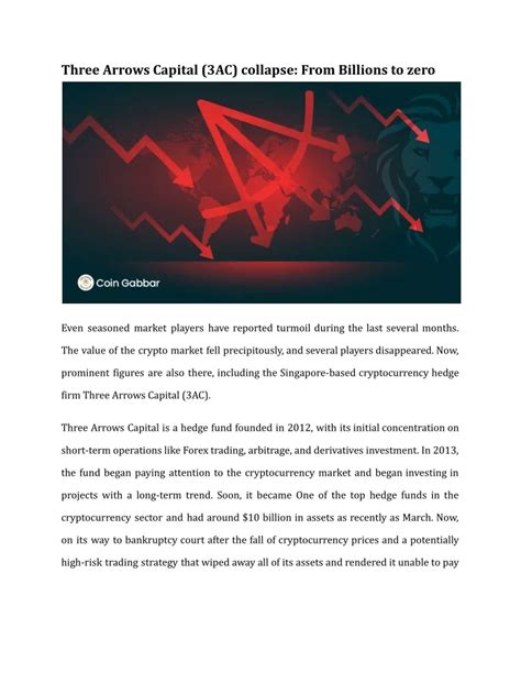 Ppt Three Arrows Capital 3ac Collapse From Billions To Zero