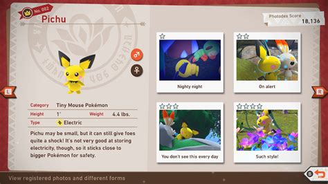 Pichu Photodex New Pokémon Snap Wiki Grindosaur