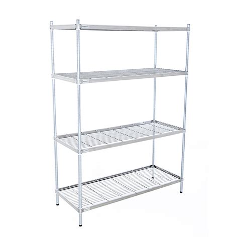 Zinc Wire 4 Tier Shelving Unit 1700mm High Stored And Handled