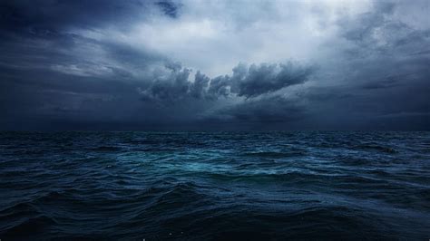 3840x2160px | free download | HD wallpaper: storm, stormy, ocean, blue ...