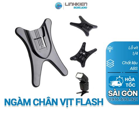 Ngàm gắn đèn Chân Vịt Flash Rời AS Gía đỡ đèn Flash Hot Shoe Đầu Ốc cho máy ảnh Canon