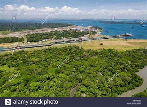 Panama Canal Aerial View Stock Photos & Panama Canal Aerial View Stock Images - Alamy