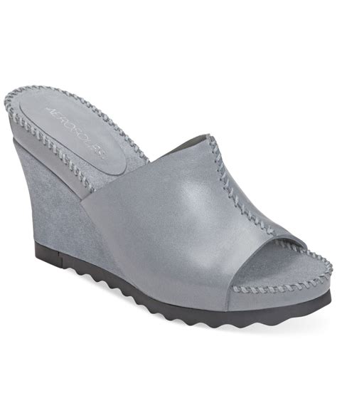 Lyst Aerosoles Birthstone Platform Wedge Sandals In Blue