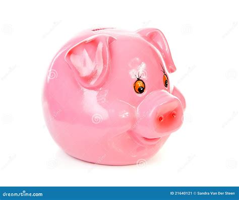 Pink Piggy Bank Stock Image Image Of Currency Banking 21640121