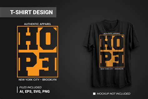 Hope Typography Vector T Shirt Design Gr Fico Por Shazzadul Creative