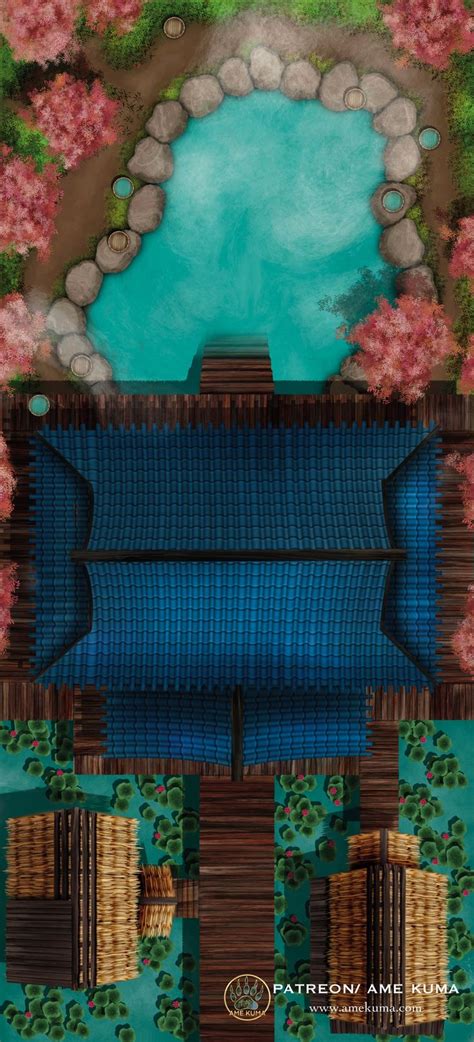 Feudal Japan Hot Spring Battlemap