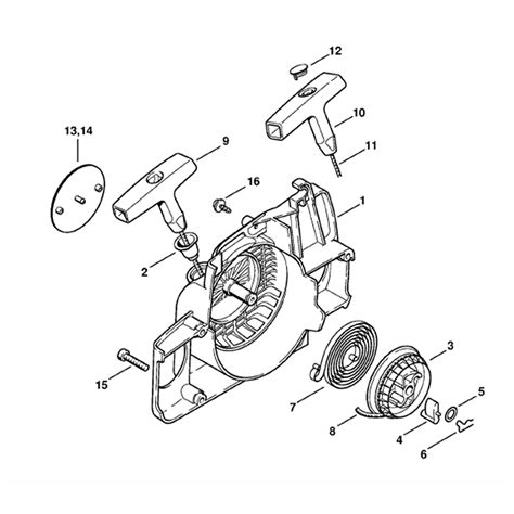 Stihl Ms Chainsaw Ms C B Parts Diagram Rewind Starter