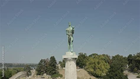 The Victor Monument in Belgrade, Serbia known as Pobednik stands tall ...