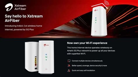 Airtel Xstream Airfiber Fwa Launched In India The Countrys First 5g