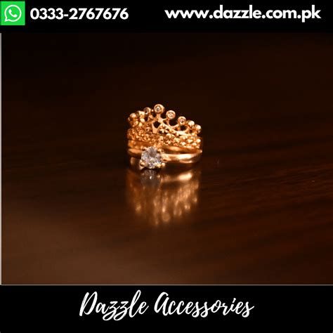 Golden Crown Ladies Ring - Dazzle Accessories