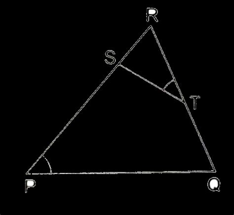 In the given figure S and T are points on sides PR and QR of ΔPQR such t