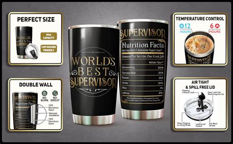 Kozmoz Inspire Worlds Best Supervisor Tumbler 20oz