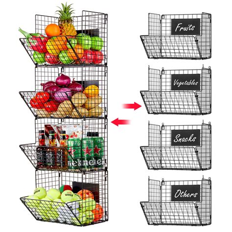 Snapklik X Cosrack Metal Wire Basket Wall Mount Tier Extra