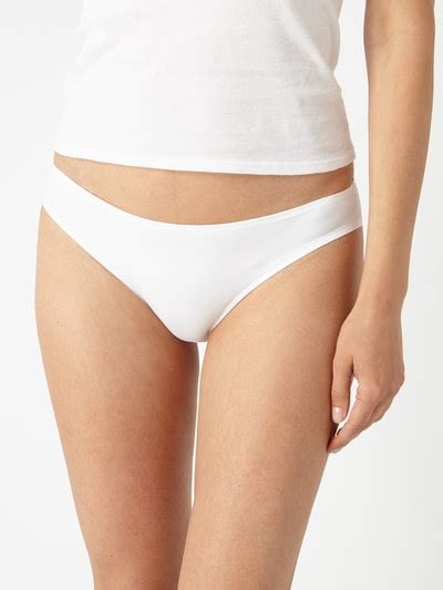 Schiesser Slip Mit R Ckseite Aus Floraler Spitze Wei Online Kaufen