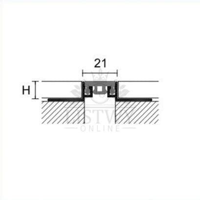 Profil Dylatacyjny Projoint NPAN Aluminiowy Naturalny Guma Szary