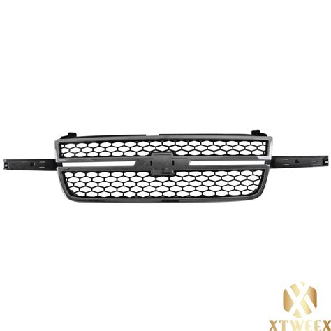 Chrome Honeycomb Ss Style Front Grille Assembly For 03 07 Chevy
